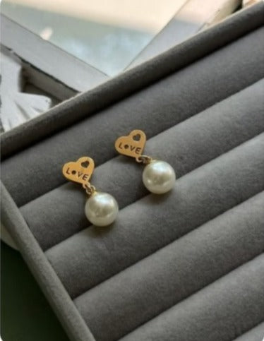 Love Pearl Heart Drops