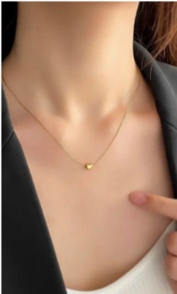 Golden Heart Minimal Necklace