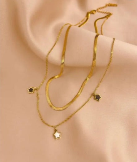 Stellar Charm Dual-Layer Necklace