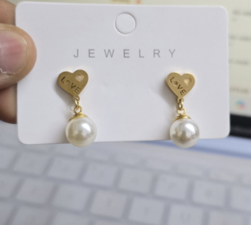 Love Pearl Heart Drops