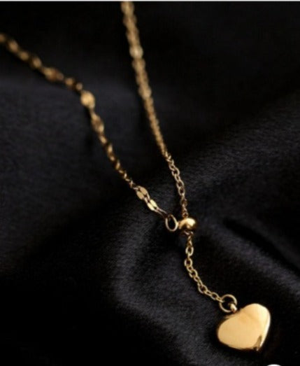 Y-Heart Lariat Necklace